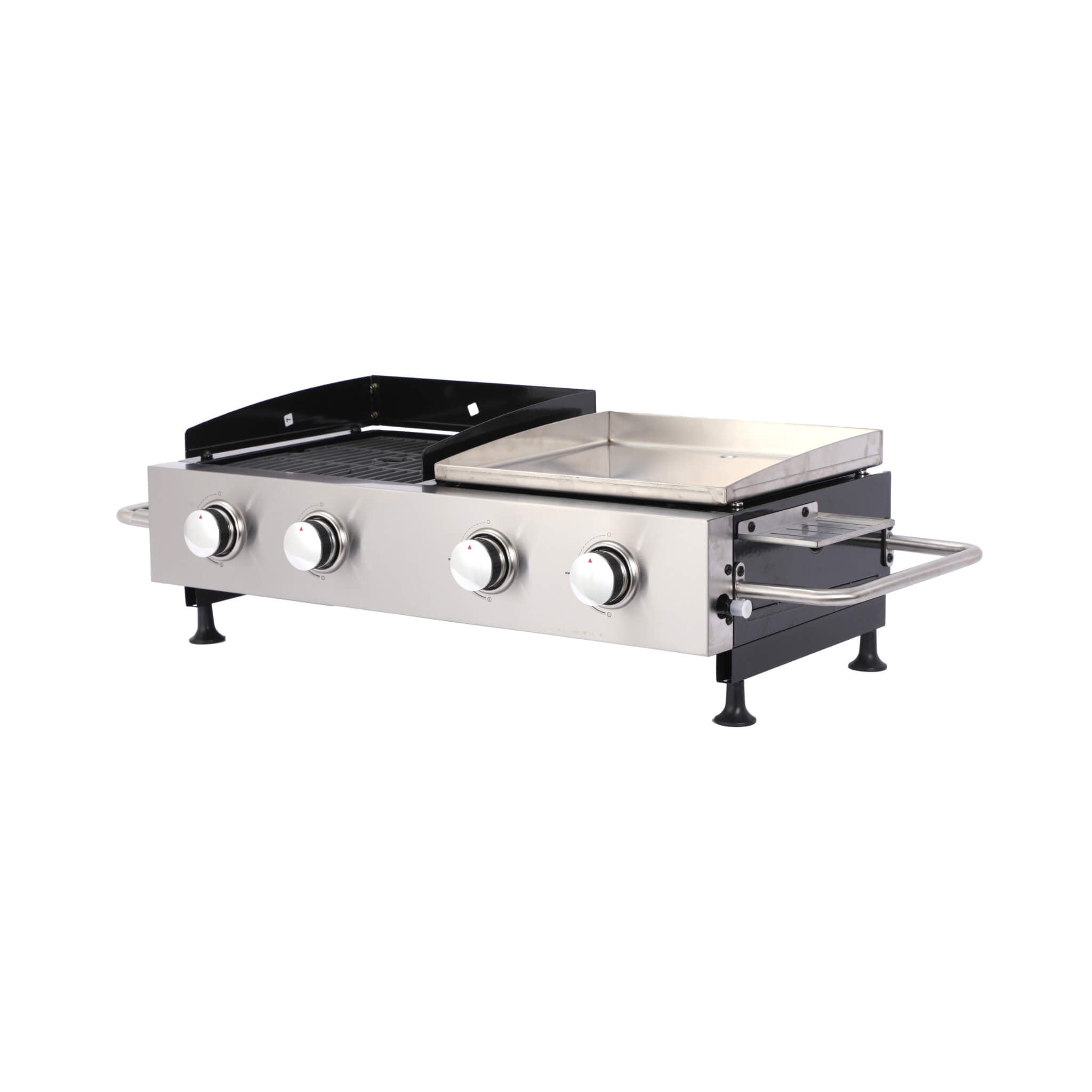 High Temperature 40K BTU 2-Burner Stainless Steel Plancha Combo Gas Grill (SAK71285)