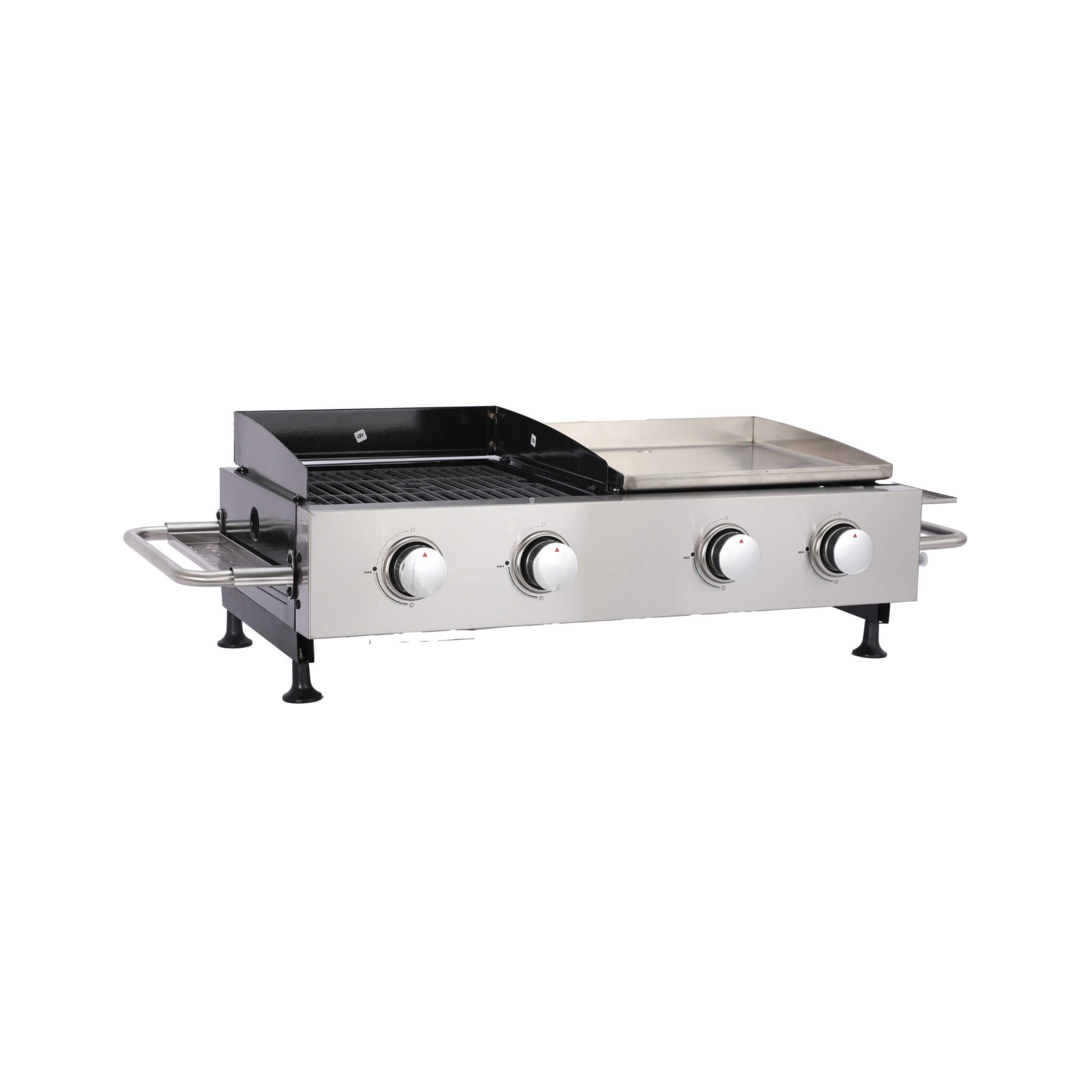 High Temperature 40K BTU 2-Burner Stainless Steel Plancha Combo Gas Grill (SAK71285)