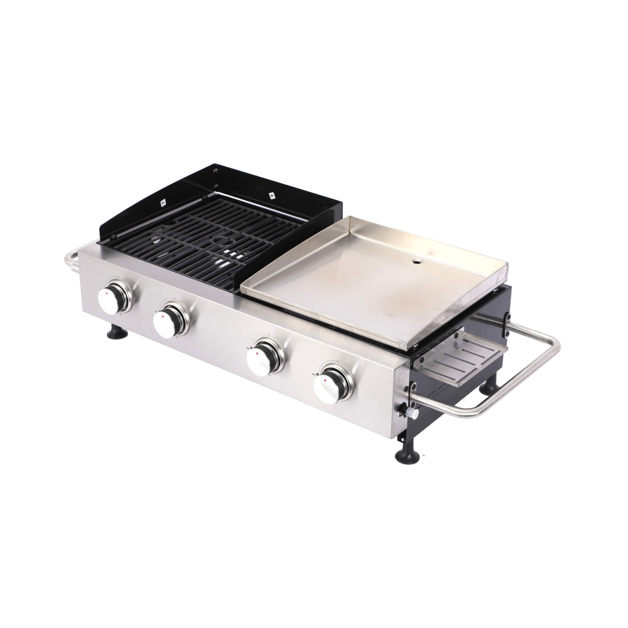 High Temperature 40K BTU 2-Burner Stainless Steel Plancha Combo Gas Grill (SAK71285)