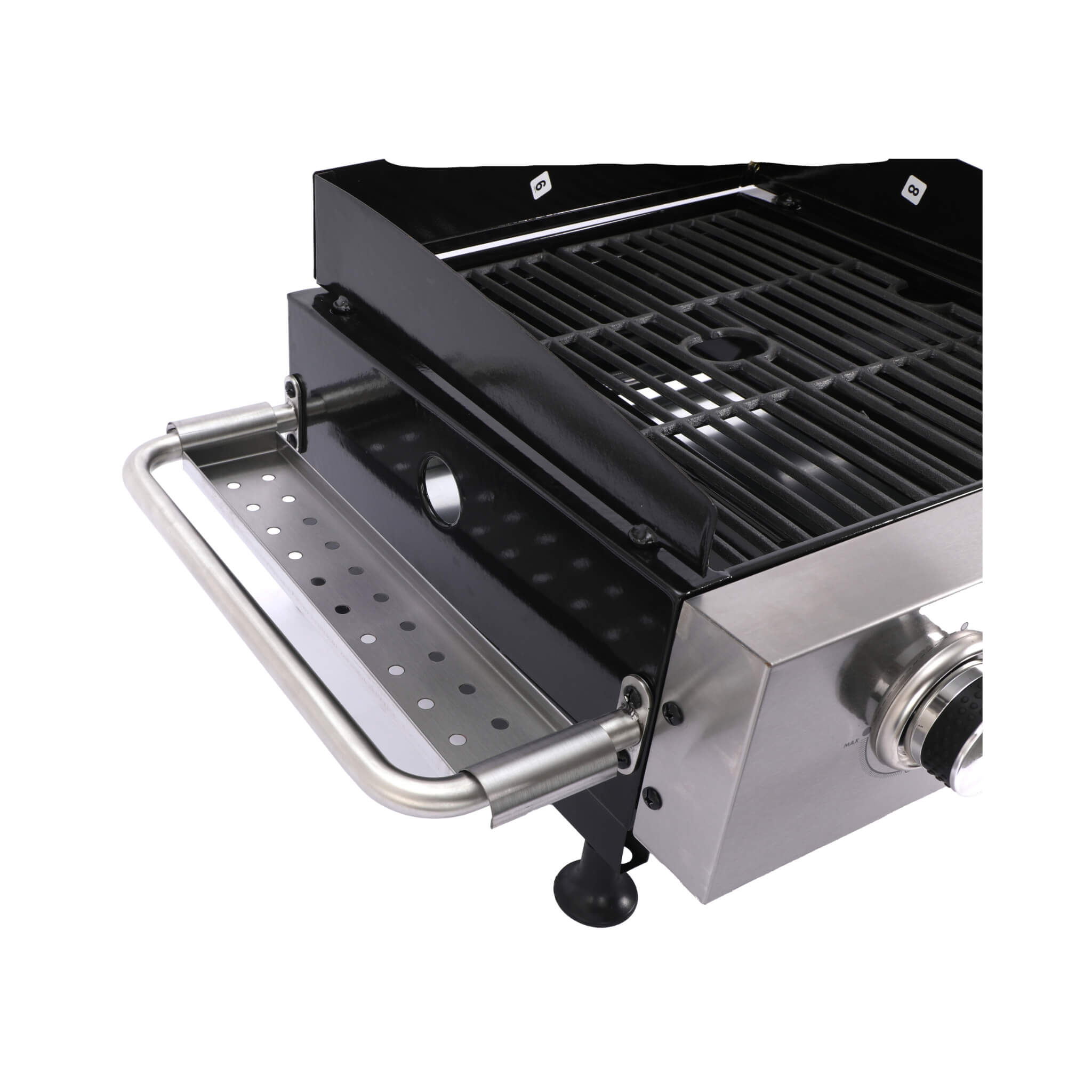 High Temperature 40K BTU 2-Burner Stainless Steel Plancha Combo Gas Grill (SAK71285)