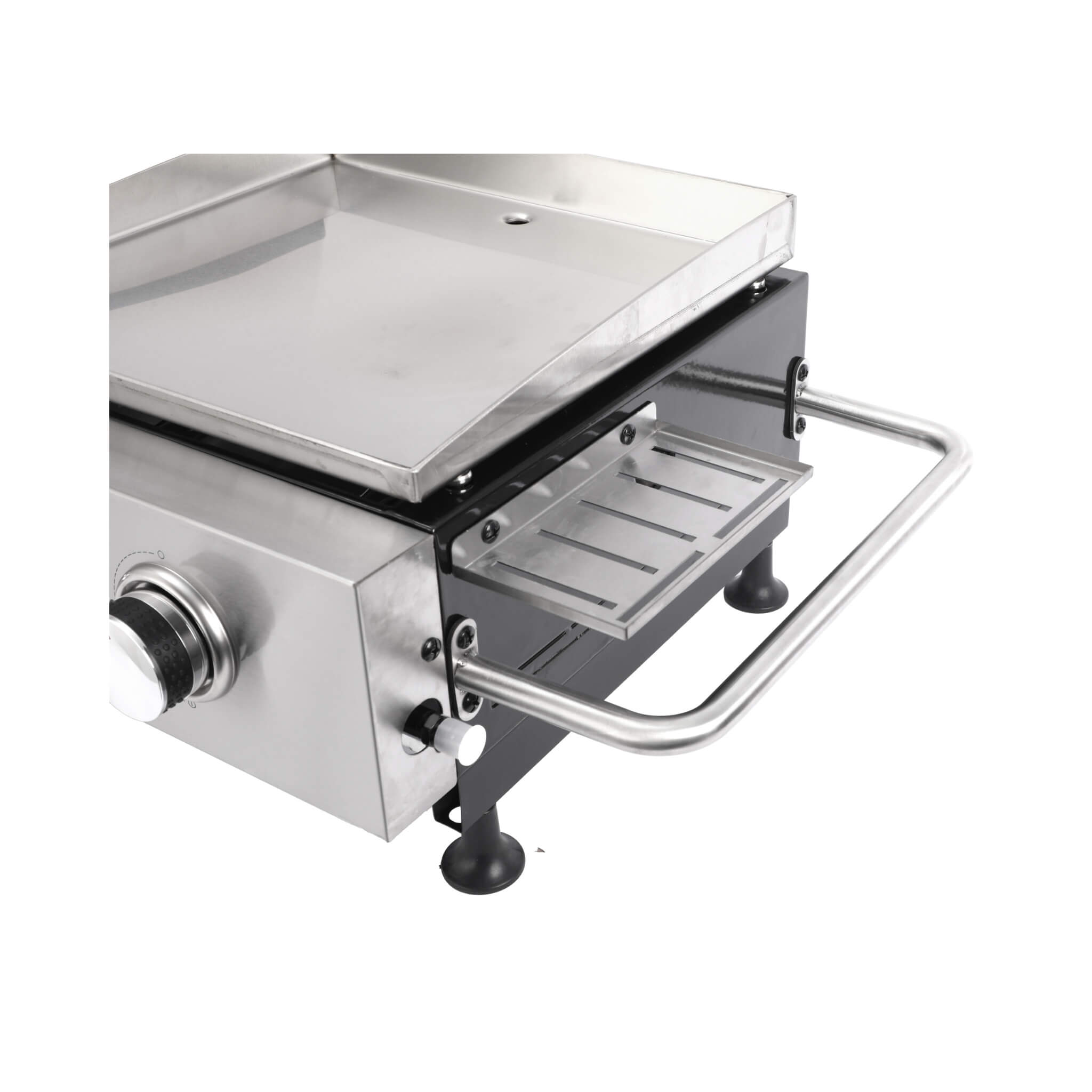 High Temperature 40K BTU 2-Burner Stainless Steel Plancha Combo Gas Grill (SAK71285)