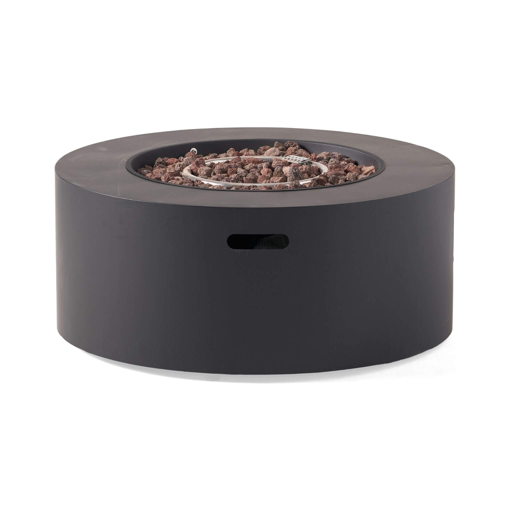 Alora Modern 32-Inch 40K BTU Round Iron Propane Fire Pit (SAK29102)