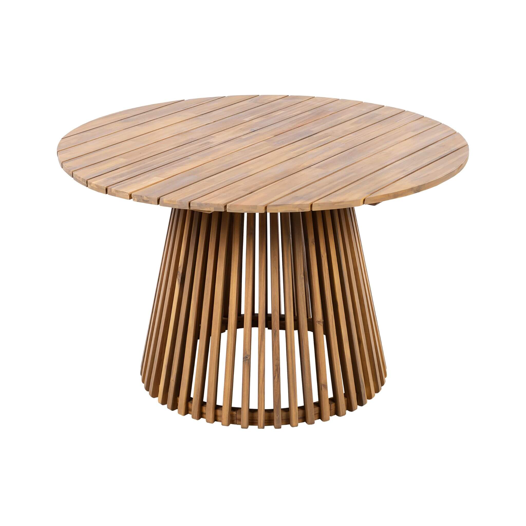 Alora Premium 5-Piece Outdoor Acacia Wood Patio Furniture Set With Braided Dining Chairs, Cushions, And Dining Table (SAK26754)