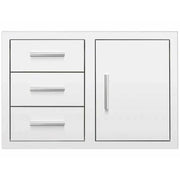 Summerset 33-Inch Stainless Steel Flush Mount Triple Drawer And Access Door Combo [DC3-33] (SAK92847)
