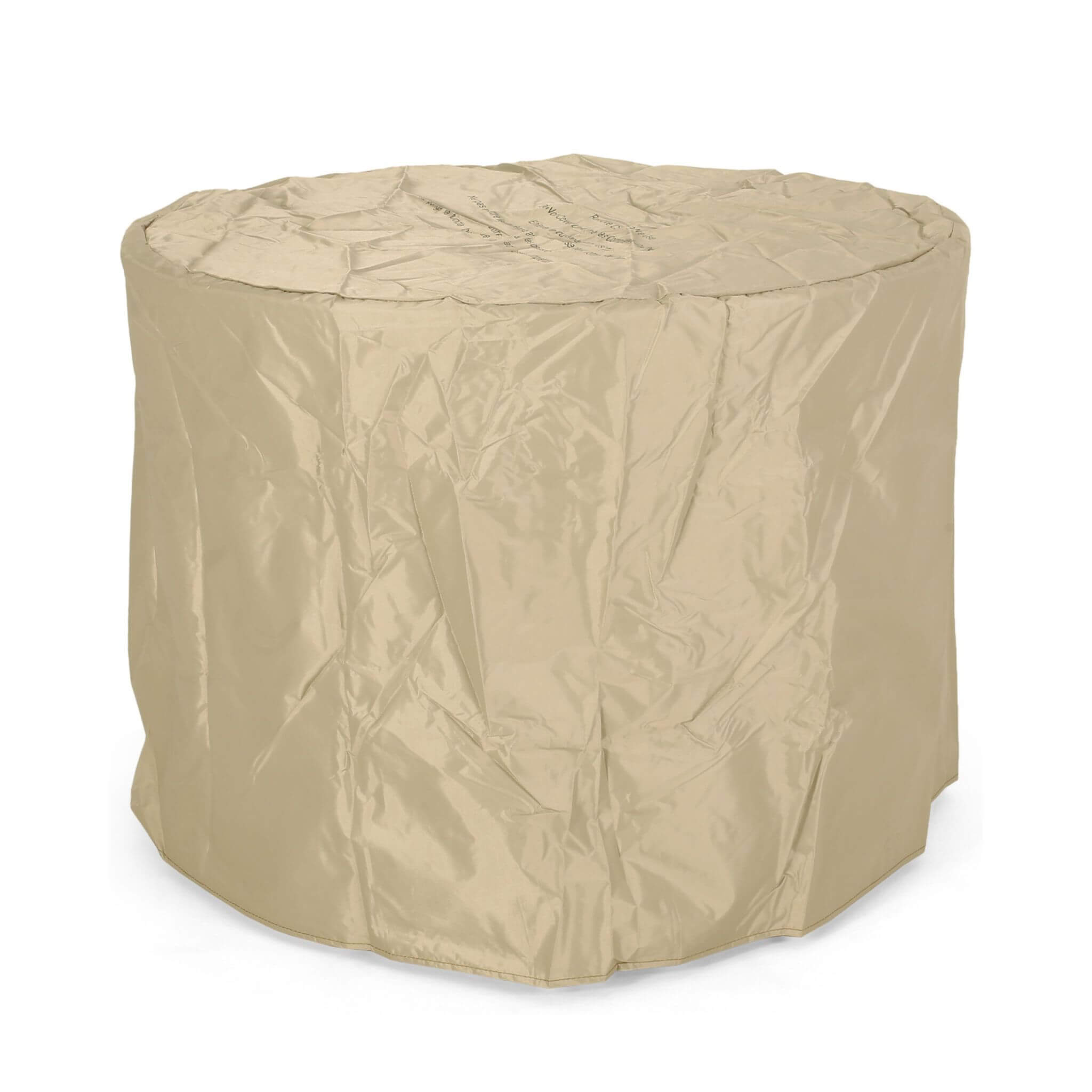 Alora 32-Inch Transitional Outdoor Concrete Round Propane Fire Pit Table, Gray (SAK48268)