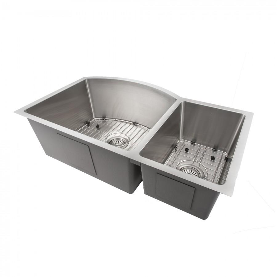 ZLINE 33" Undermount Double Bowl Sink in Stainless Steel, SC70D-33