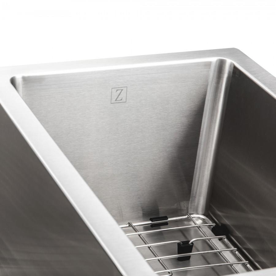 ZLINE 33" Undermount Double Bowl Sink in Stainless Steel, SC70D-33