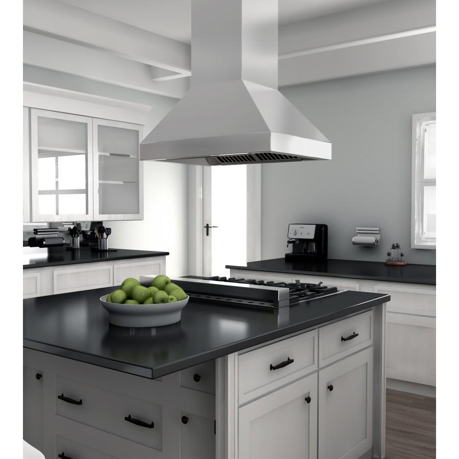 ZLINE 36" Outdoor/Indoor Island Stainless Range Hood, 597i-304-36