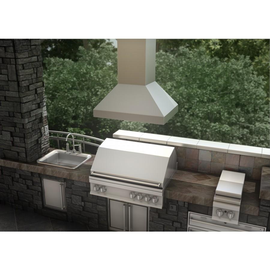 ZLINE 36" Outdoor/Indoor Island Stainless Range Hood, 597i-304-36