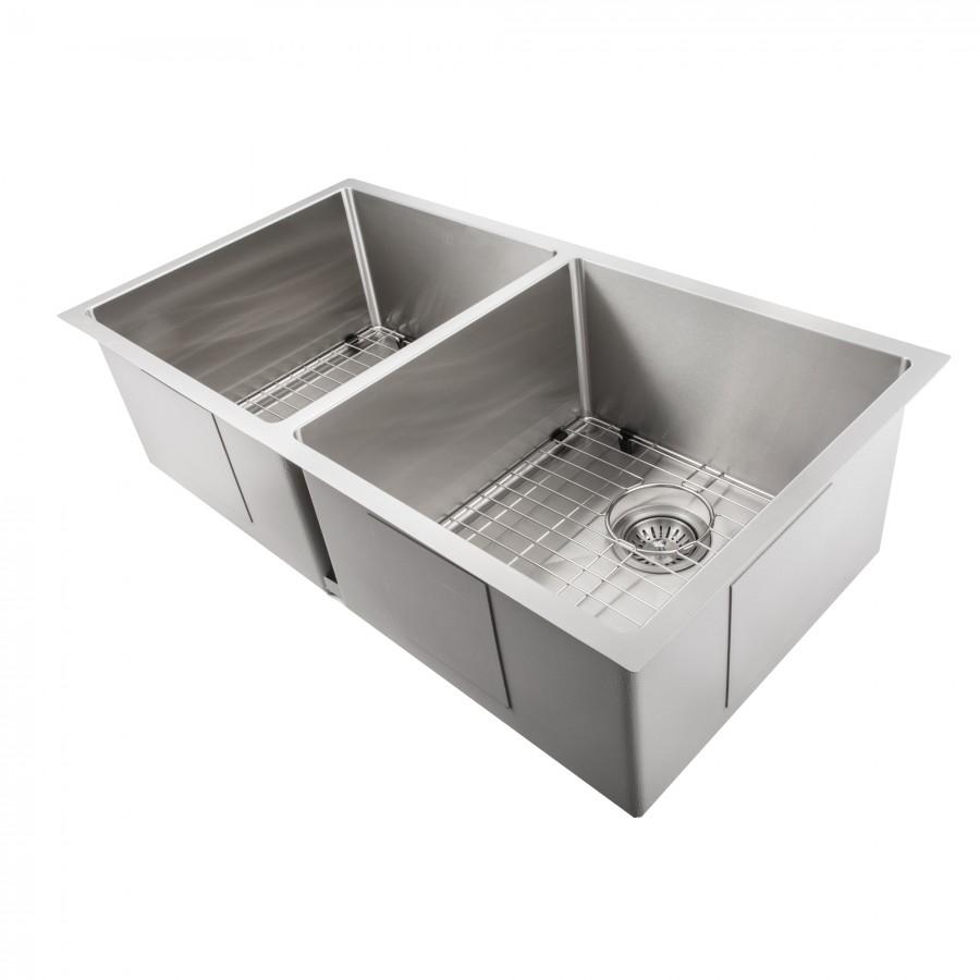 ZLINE 36" Undermount Double Bowl Sink in Stainless Steel, SR50D-36