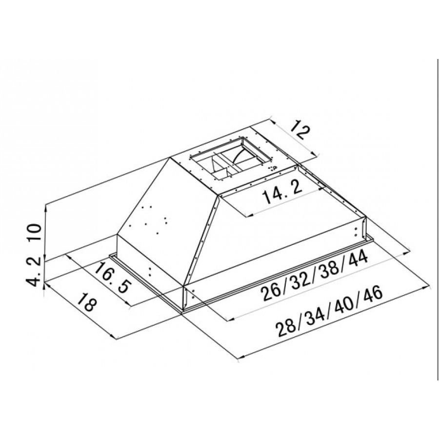 ZLINE 40" Outdoor/Indoor Stainless Steel Range Hood Insert, 698-304-40