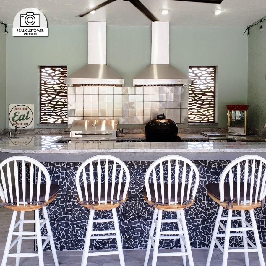 ZLINE 42" Outdoor/Indoor Stainless Steel Wall Range Hood, 667-304-42