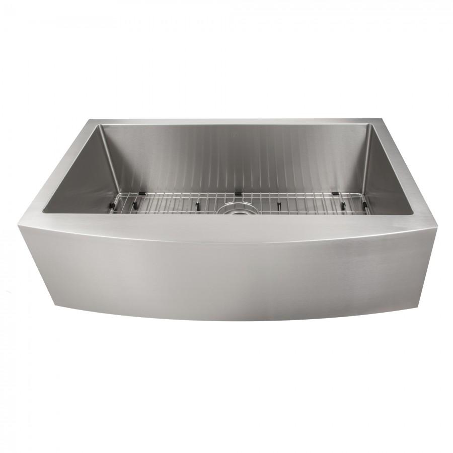 ZLINE Farmhouse 33" Single Bowl Apron Sink, Stainless Steel, SAS-33